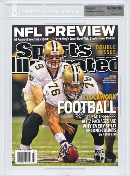 SPORTS ILLUSTRATED BGS SI Uncirculated DREW BREES New Orleans Saints