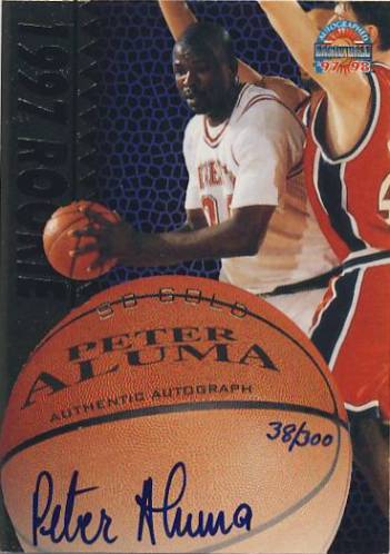 1997 Score Board Autographed BK Gold Autographs #3 Peter Aluma/300