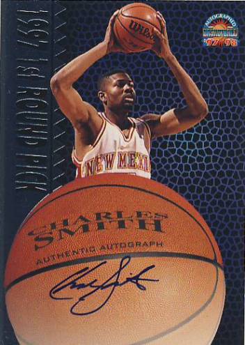 1997 Score Board Autographed BK Platinum Autographs #41 Charles Smith