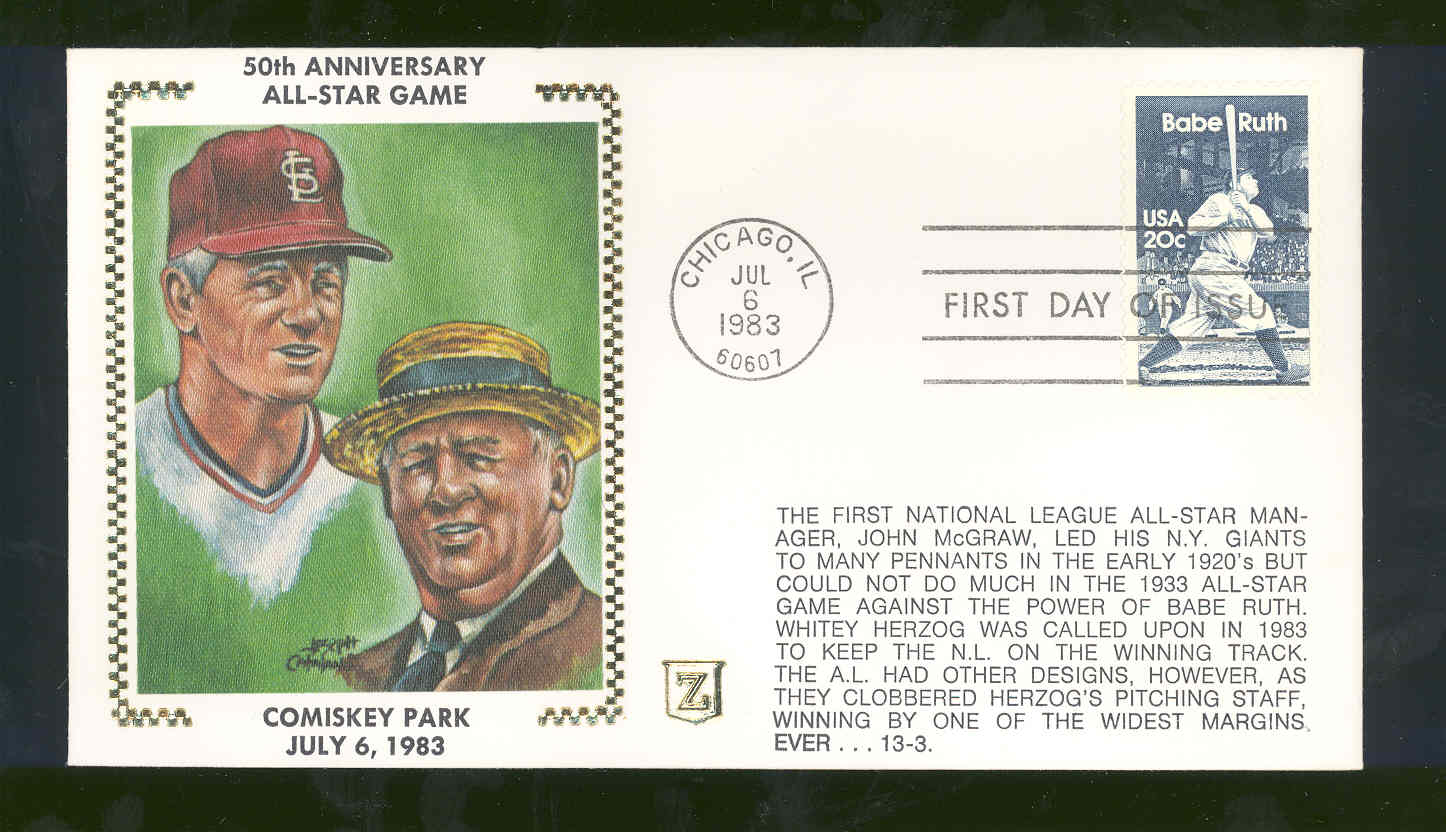 July 6,1983 First Day Cover 50th Anniversary/Comiskey Park 