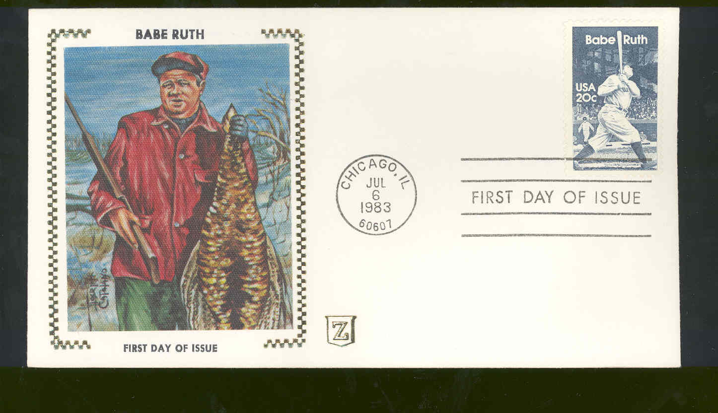 July 6,1983 First Day Cover Babe Ruth Hunting