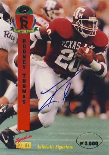 1995 Signature Rookies Signature Prime Autographs #42 Rodney Thomas