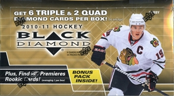2010 - 11 ( 2011 ) Upper Deck Black Diamond Hockey Factory Sealed Hobby Box With 2 Quad Memorabilia Cards & 1 Ice Premiere Rookie Card Per Box - In Stock Now 