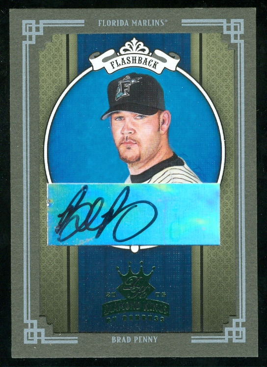 2005 Diamond Kings Signature Framed Green #269 Brad Penny Marlins/5