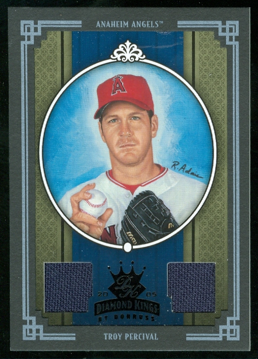 2005 Diamond Kings Materials Framed Black #10 Troy Percival Jsy-Jsy