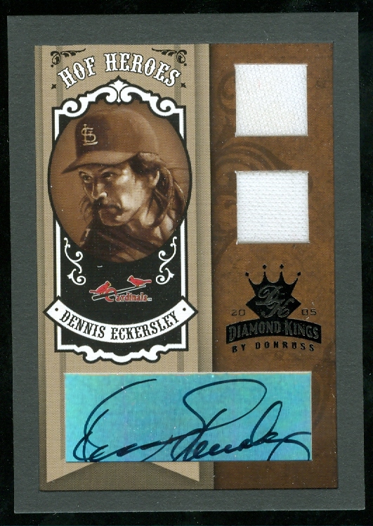2005 Diamond Kings HOF Heroes Signature Materials Framed Black #48 Dennis Eckersley Jsy-Jsy/10