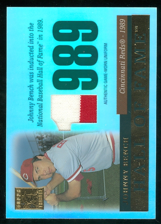 2004 Topps Tribute HOF Relics #JB2 J.Bench w/o Glv Uni G