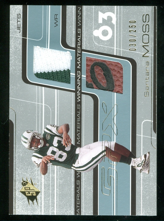 2001 SPx Winning Materials #WMSM2 Santana Moss/250