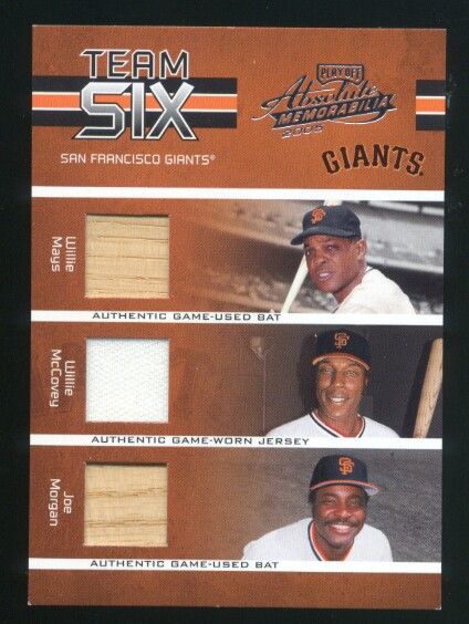 2005 Absolute Memorabilia Team Six Swatch Single #52 San Francisco Giants/150