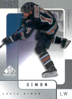 2000-01 SP Game Used #60 Chris Simon