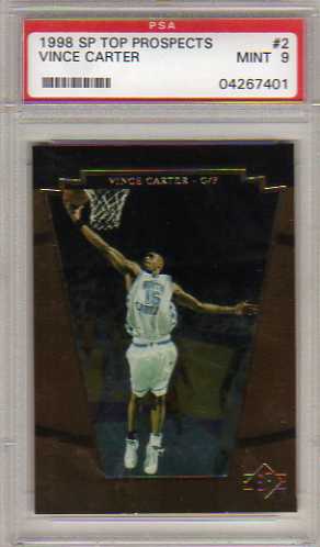1998 SP Top Prospects #2 Vince Carter