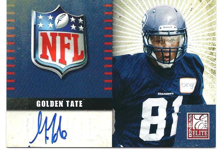 2010 Donruss Elite Rookie NFL Shield Autographs #16 Golden Tate