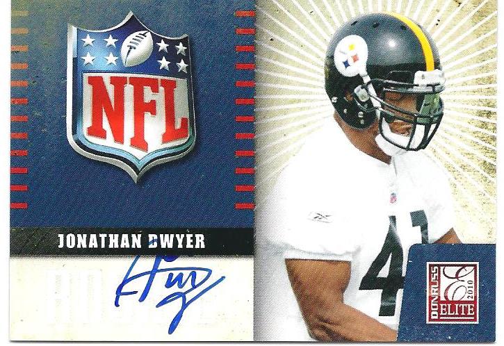 2010 Donruss Elite Rookie NFL Shield Autographs #21 Jonathan Dwyer