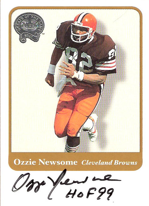2002 Fleer Throwbacks Greats of the Game Autographs #23 Ozzie Newsome
