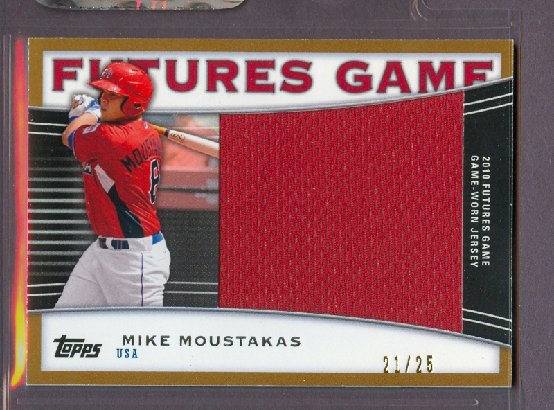 2010 Topps Pro Debut Futures Game Jersey Gold #MMO Mike Moustakas S2 #21/25