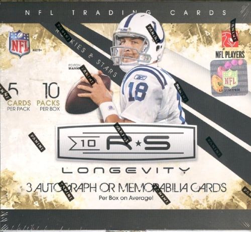 2010 Panini Rookies & Stars Longevity Hobby Football Unopened Box (10 Packs)