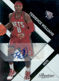 2010-11 Prestige Prestigious Pros Signatures Black #5 Terrence Williams/49
