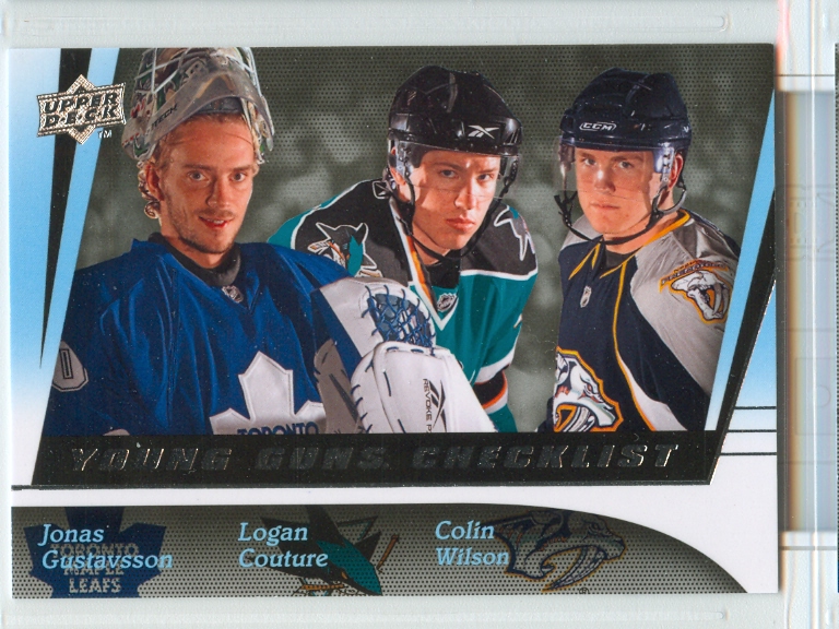 2009-10 Upper Deck #500 Jonas Gustavsson/Colin Wilson/Logan Couture YG CL