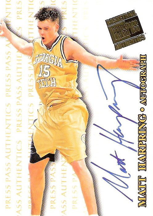 1998 Press Pass Authentics Autographs #14 Matt Harpring