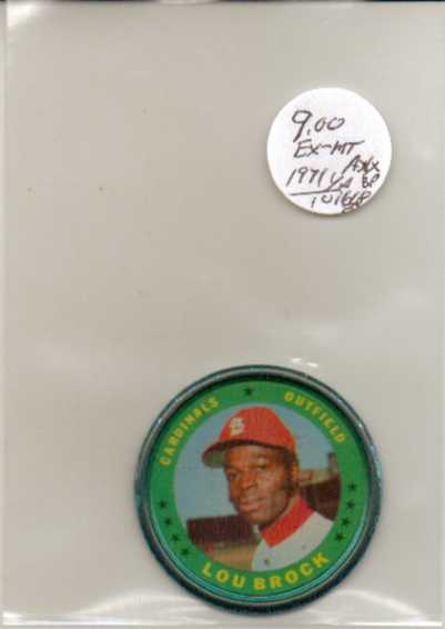 1971 Topps Coins #87 Lou Brock