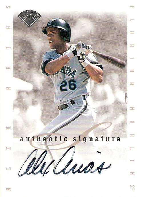1996 Leaf Signature Extended Autographs #4 Alex Arias