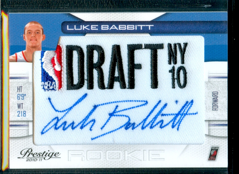 2010-11 Prestige NBA Draft Class Draft Logo Signatures #16 Luke Babbitt/399
