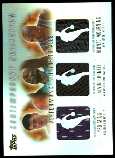 2003-04 Topps Contemporary Collection Performance Tribute Triples #MGM Yao Ming/Kevin Garnett/Alonzo Mourning