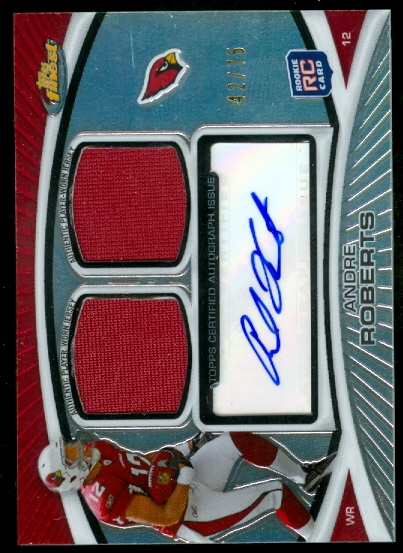 2010 Finest Dual Jersey Autographs Refractors #AR Andre Roberts