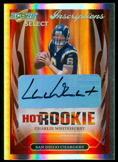 2006 Select Hot Rookies Inscriptions #12 Charlie Whitehurst