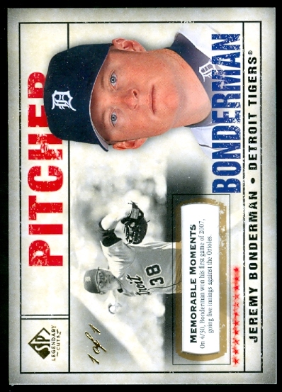 2008 SP Legendary Cuts Memorable Moments #76 Jeremy Bonderman