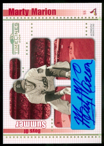2004 Donruss Timelines Boys of Summer Autograph Gold #2 Marty Marion