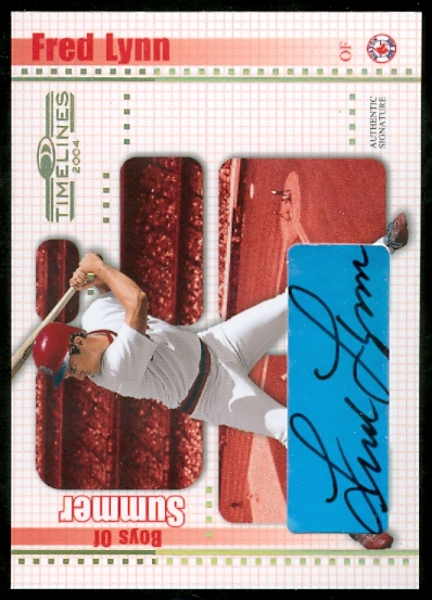 2004 Donruss Timelines Boys of Summer Autograph Gold #15 Fred Lynn