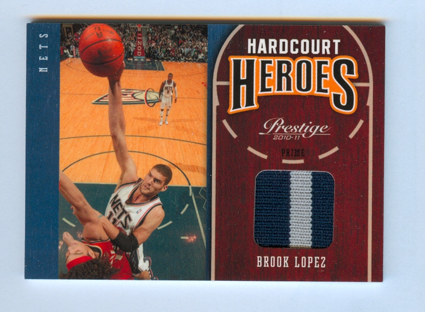 2010-11 Prestige Hardcourt Heroes Materials Prime #20 Brook Lopez/25
