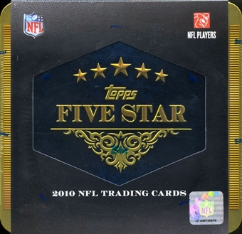 2010 Topps FIVE ( 5 ) STAR Football Factory Sealed Hobby Box With 4 On Card AUTOGRAPHS & 1 Jumbo Relic Or Patch Card - In Stock Now 