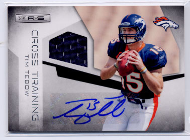 2010 Rookies and Stars Crosstraining Materials Autographs #10 Tim Tebow/25
