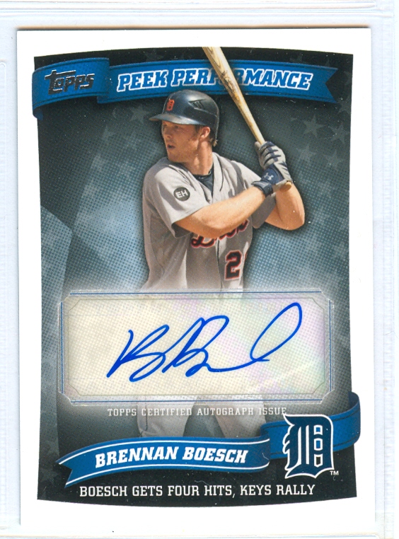 2010 Topps Update Peek Performance Autographs #BB Brennan Boesch B