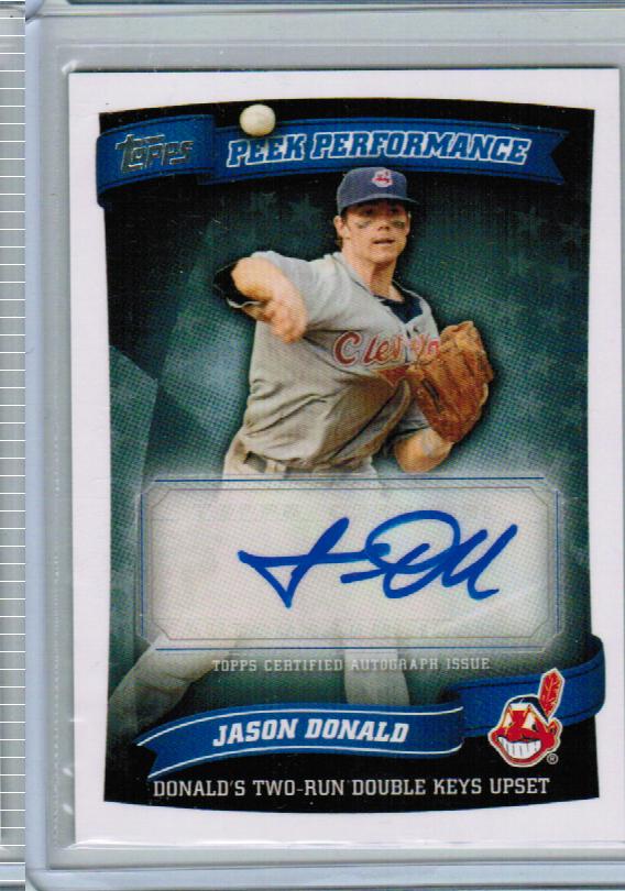 2010 Topps Update Peek Performance Autographs #JD Jason Donald B