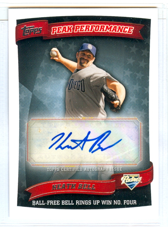 2010 Topps Peak Performance Autographs #HB Heath Bell UPD C