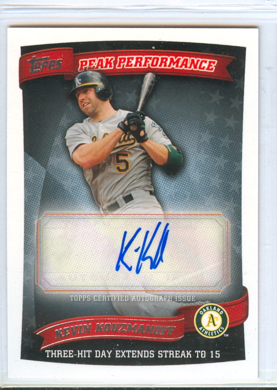 2010 Topps Peak Performance Autographs #KK Kevin Kouzmanoff UPD B