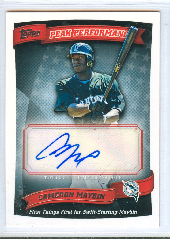 2010 Topps Peak Performance Autographs #CM Cameron Maybin C2