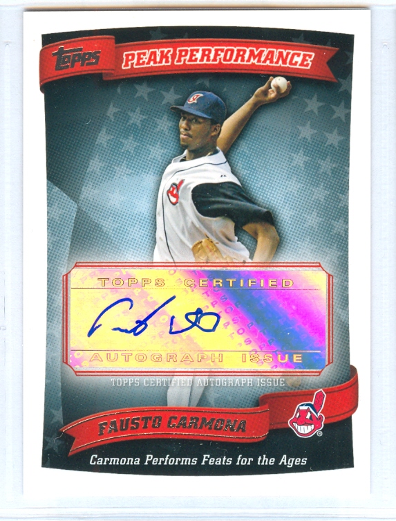 2010 Topps Peak Performance Autographs #FC Fausto Carmona B2