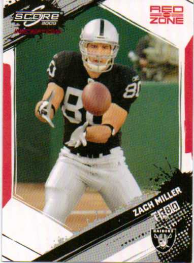 2009 Score Inscriptions Red Zone #218 Zach Miller