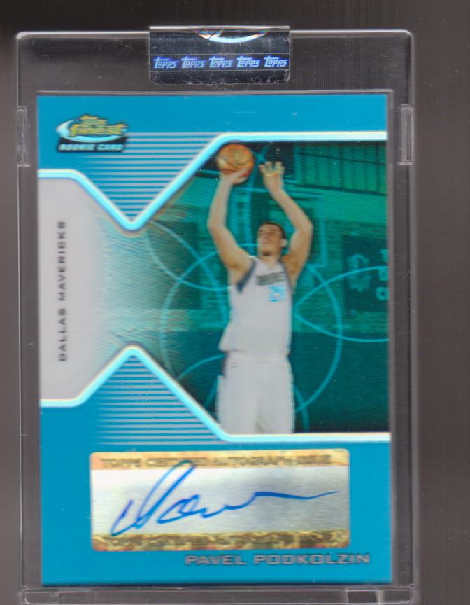 2004-05 Finest Refractors Blue #166 Pavel Podkolzin AU
