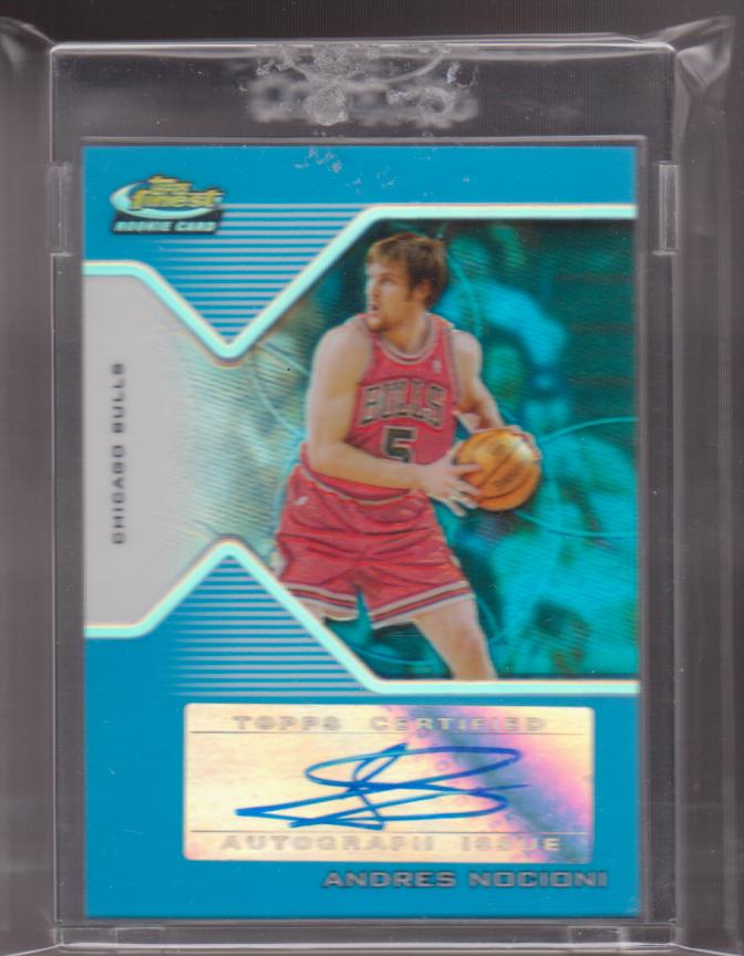 2004-05 Finest Refractors Blue #190 Andres Nocioni AU