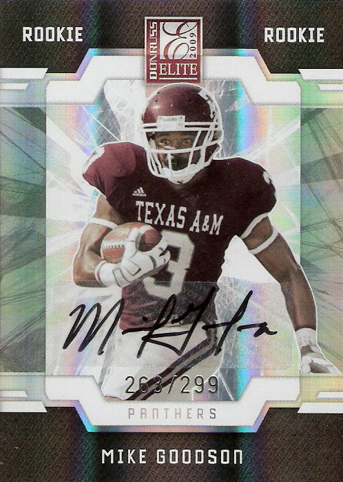 2009 Donruss Elite #169 Mike Goodson AU/299 RC