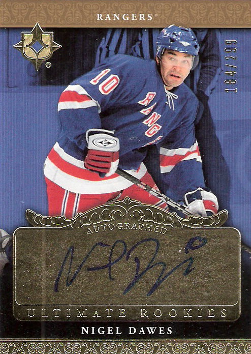 2006-07 Ultimate Collection #120 Nigel Dawes AU RC