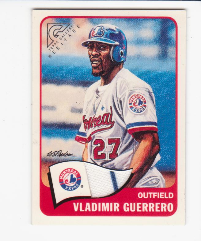2001 Topps Gallery Heritage Game Jersey #GHRVG Vladimir Guerrero