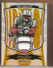 2009 Bowman Sterling Gold Refractors #176A Shonn Greene JSY