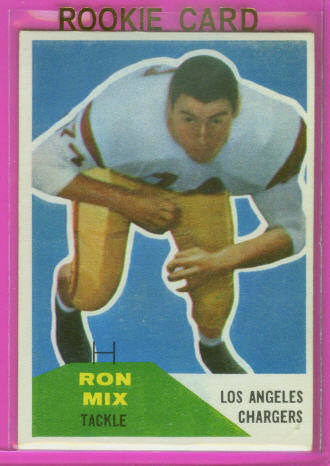 1960 Fleer #118 Ron Mix RC
