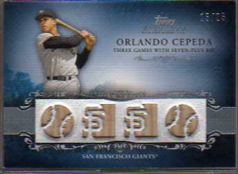 2009 Topps Sterling Career Chronicles Relics Quad #104 Orlando Cepeda